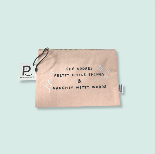 She Adores Pretty Little Things Canvas Pouch