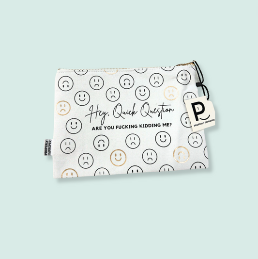 Quick Question Canvas Pouch