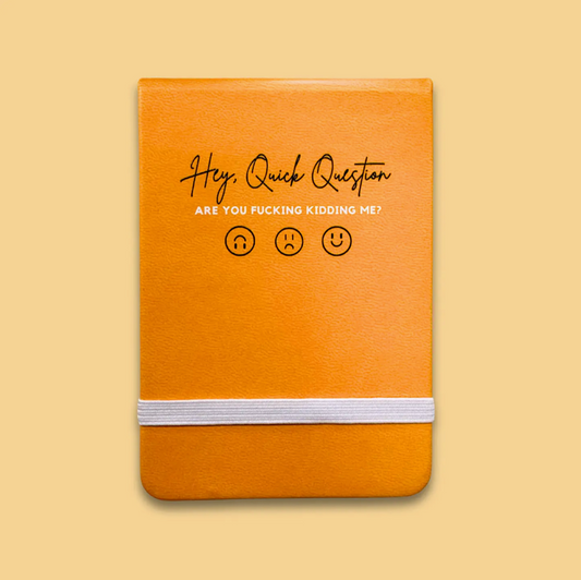 Hey Quick Question - Leatherette Pocket Journal