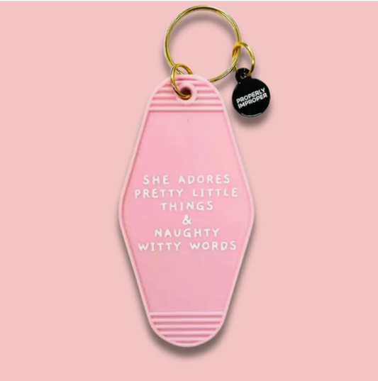 She Adores Pretty Little Things Keychain