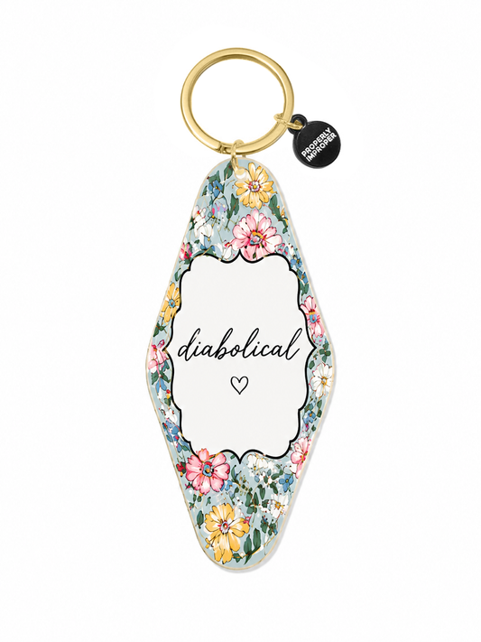 Printed Keychain Diabolical Floral