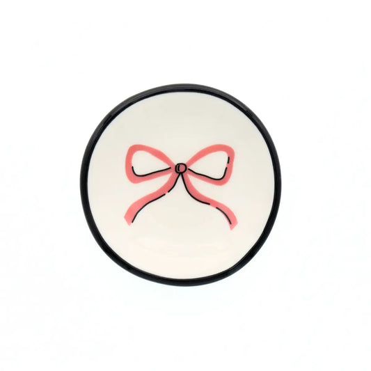 Salmon Pink Bow - Ring Dish
