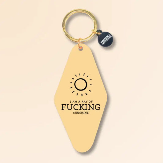 I Am A Ray Of Fucking Sunshine - Keychain Light Yellow