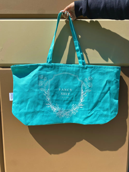 Fancy Shit Inside Large Canvas Tote Bag