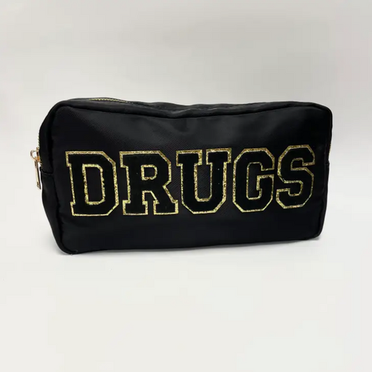 Drugs W/ Chenille Patches Pouch