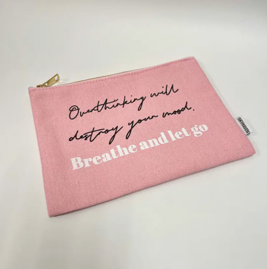 Breathe And Let Go Canvas Pouch