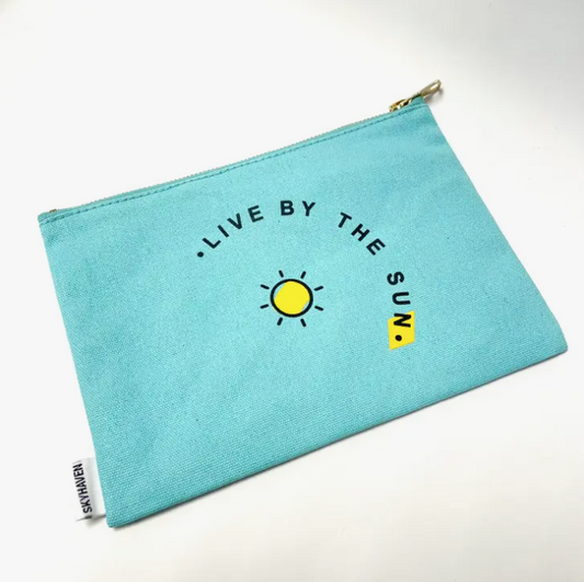 Live By The Sun Canvas Pouch