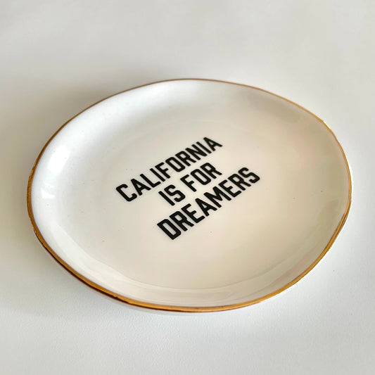 California is for Dreamers Trinket Tray - Black